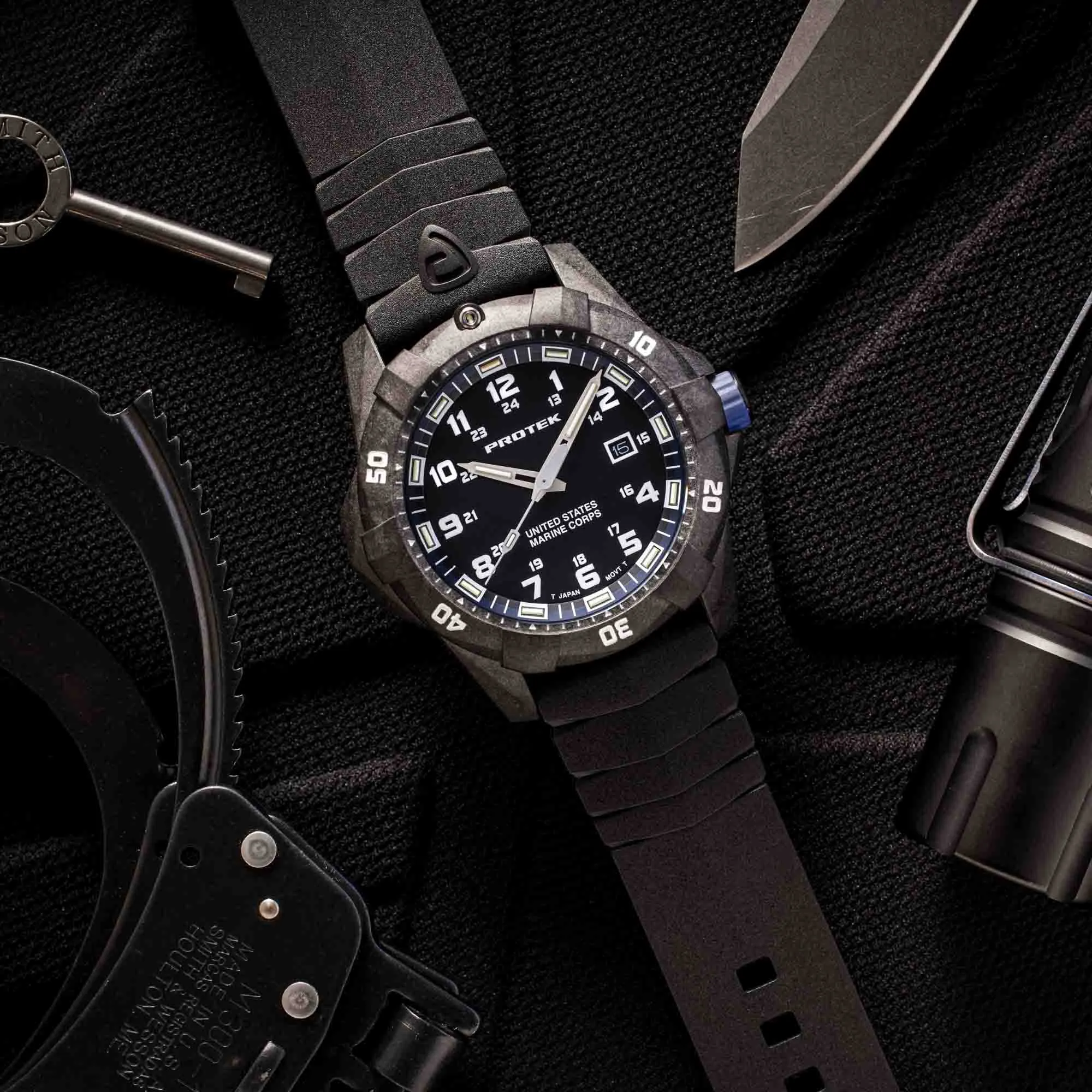 ProTek Carbon USMC Series Dive Black Blue