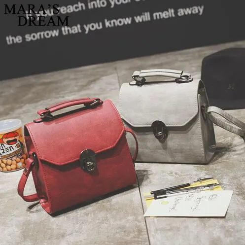 PU Leather Vintage Messenger Shoulder Bag Flap Women Bag