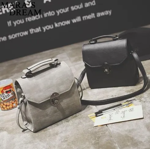 PU Leather Vintage Messenger Shoulder Bag Flap Women Bag