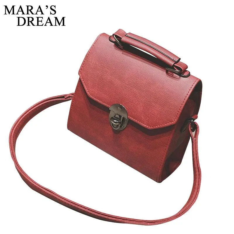PU Leather Vintage Messenger Shoulder Bag Flap Women Bag