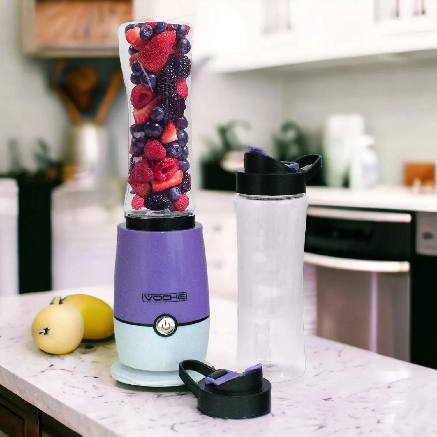 Purple Shake & Take Multi Blender Fruit Smoothie Maker Juicer   2 Sports Bottles