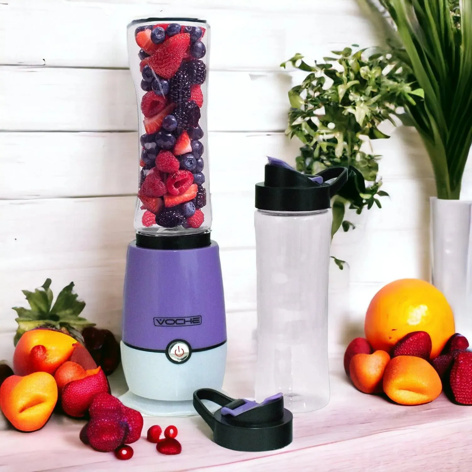 Purple Shake & Take Multi Blender Fruit Smoothie Maker Juicer   2 Sports Bottles