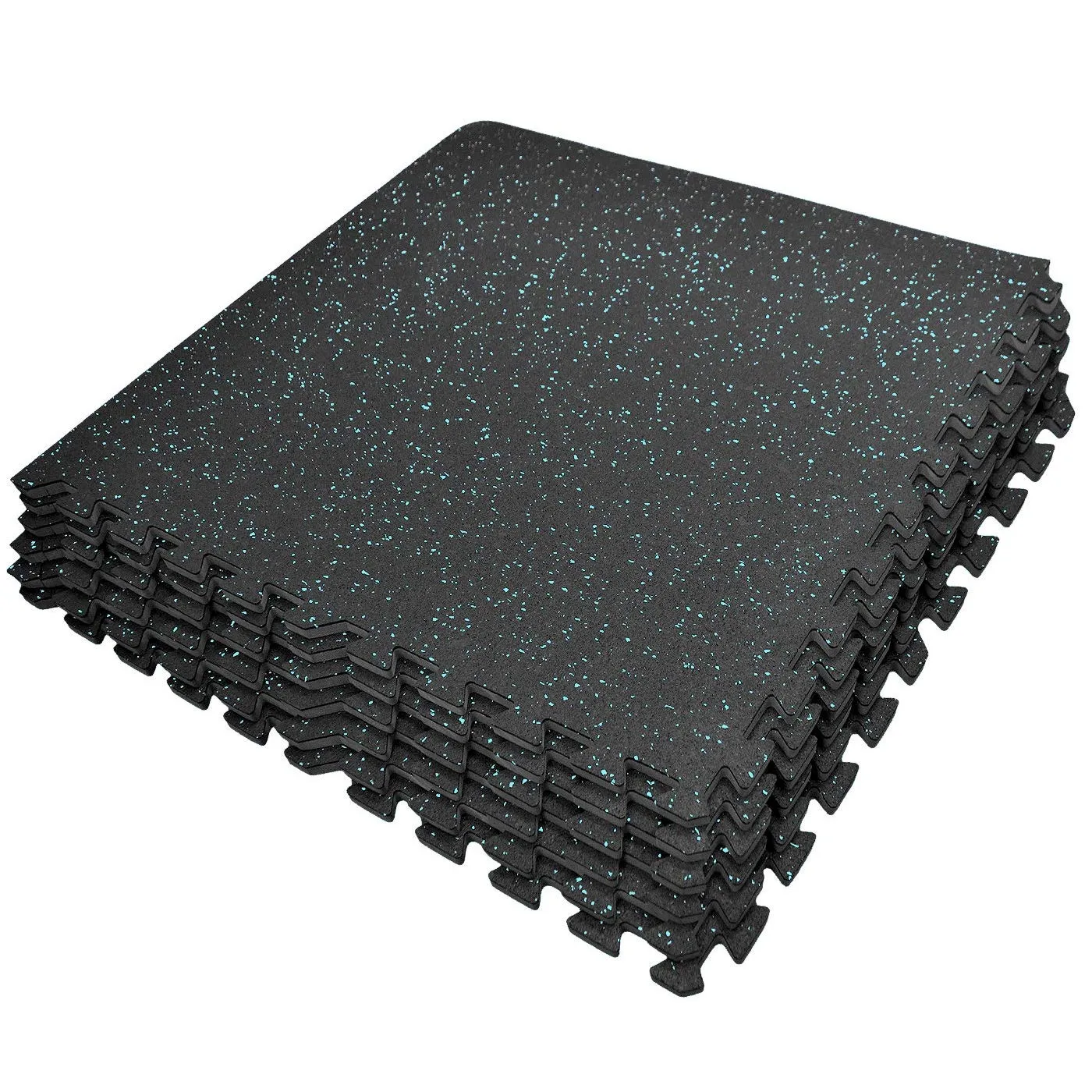 Puzzle Exercise Mat High ensity Rubber Interlocking Gym Tiles (Blue