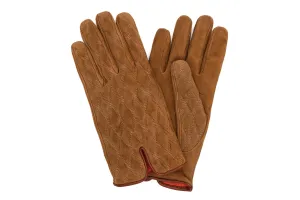 Quilted Lamb Gloves (Tobacco)