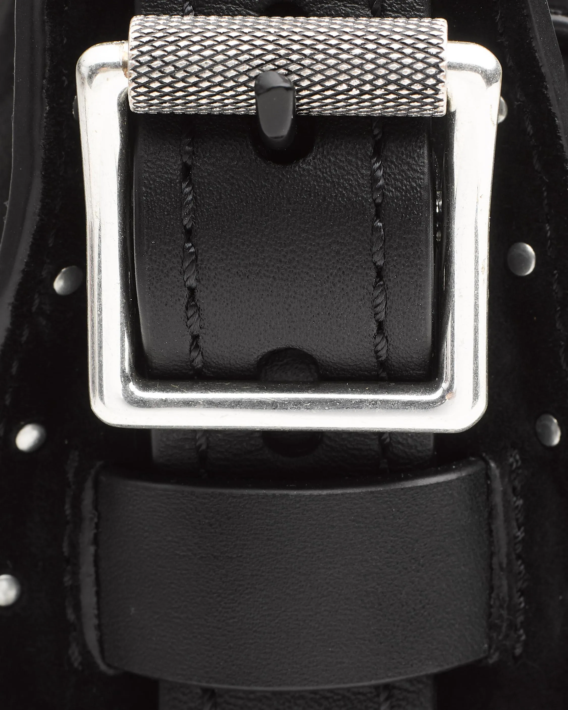 Rag & Bone Small Field Messenger Black Stud Suede