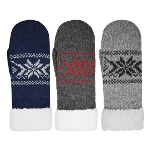 Ragg Wool Snowflake Mittens - 86120
