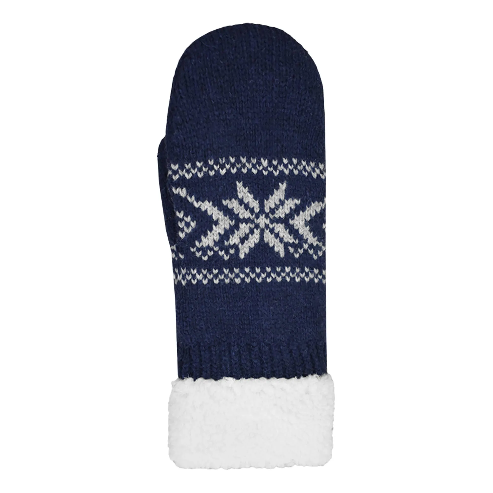 Ragg Wool Snowflake Mittens - 86120