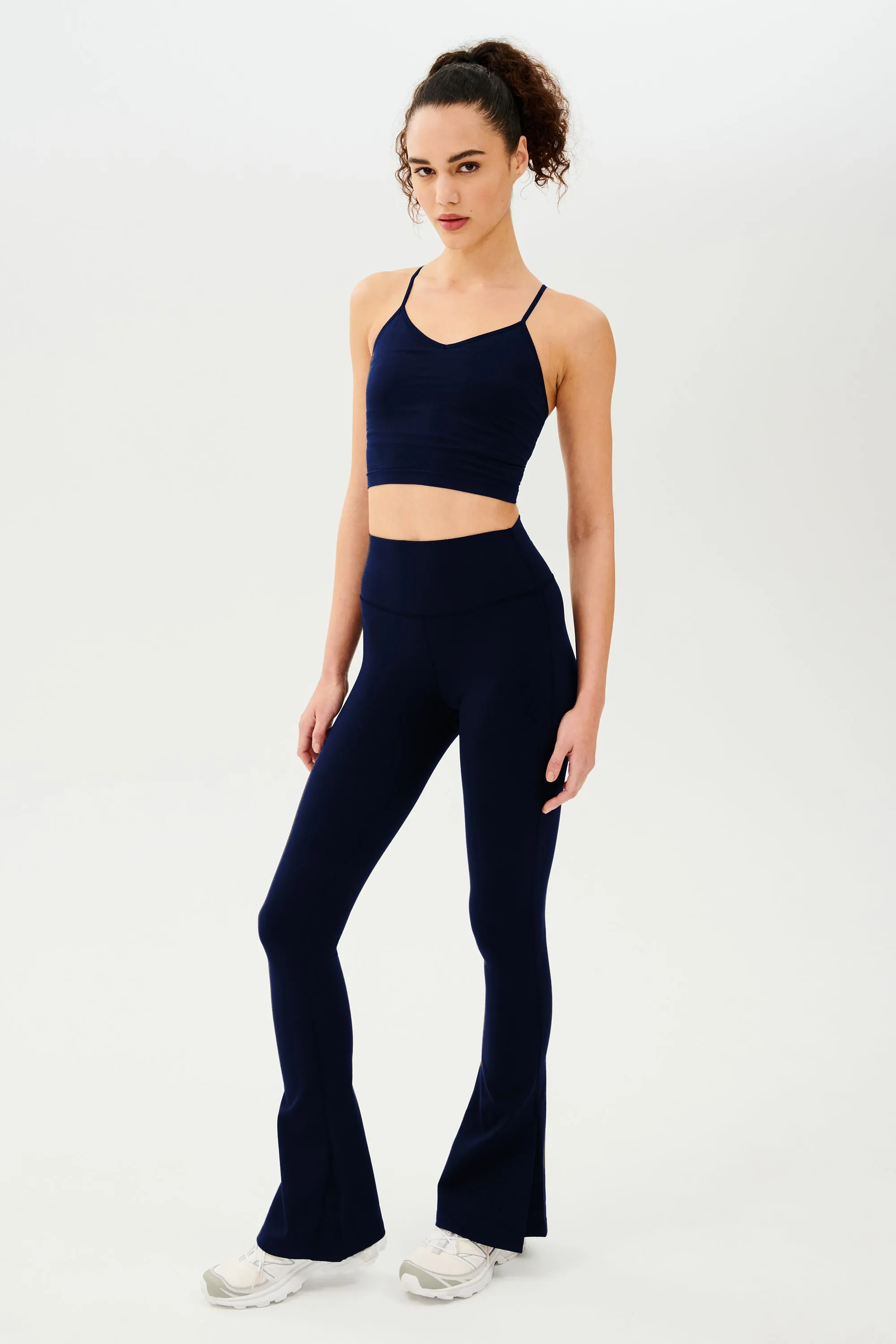 Raquel High Waist Flare w/ Split Hem - Indigo