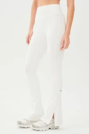 Raquel High Waist Flare w/ Split Hem - White