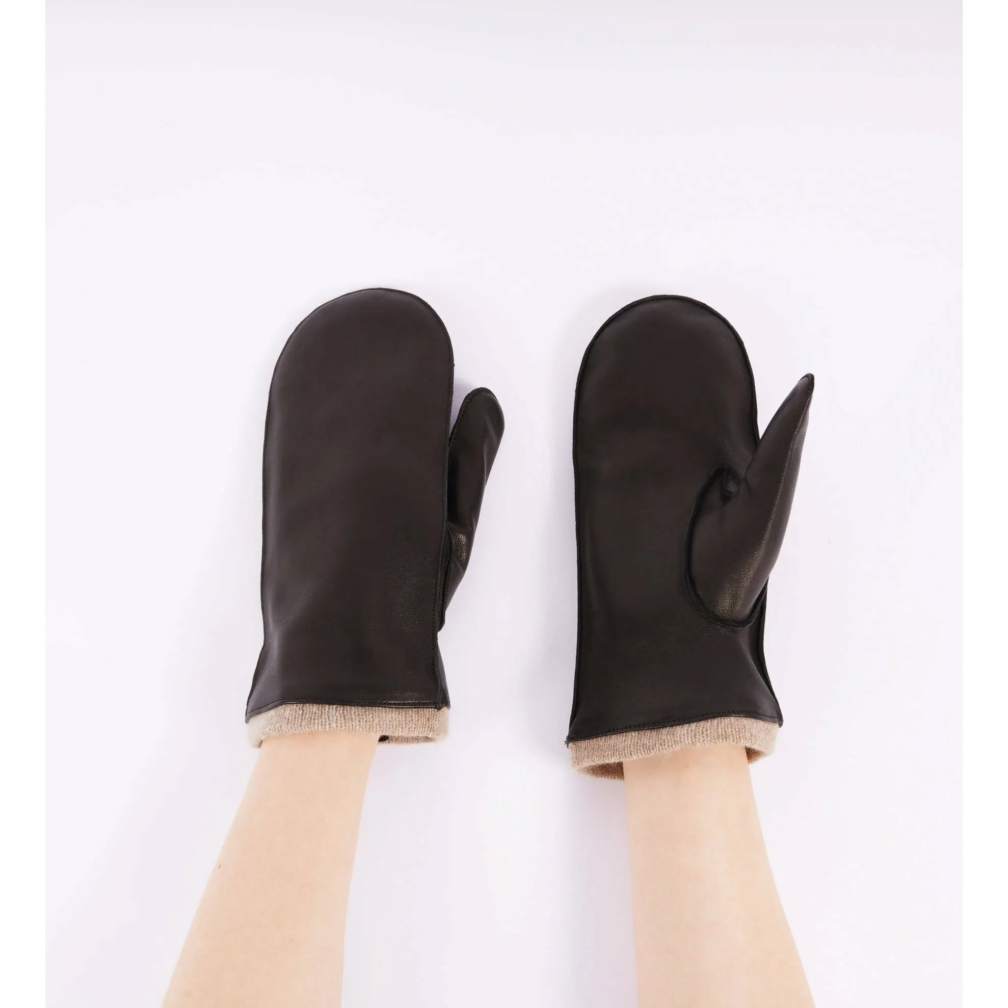 Real Leather with Cashmere Inner Gloves