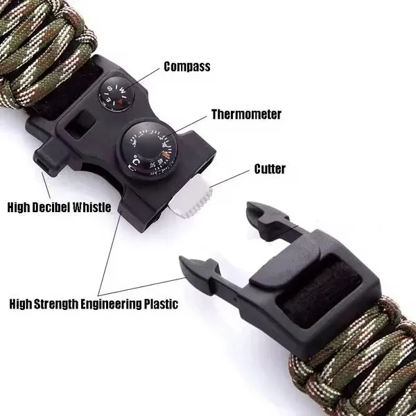 RECON GS2U 550LB Para Cord Tactical Survival Digital/Analogue Watch