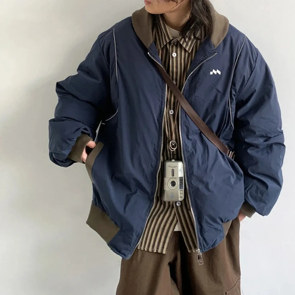Retro Stand-up Collar Padded Jacket