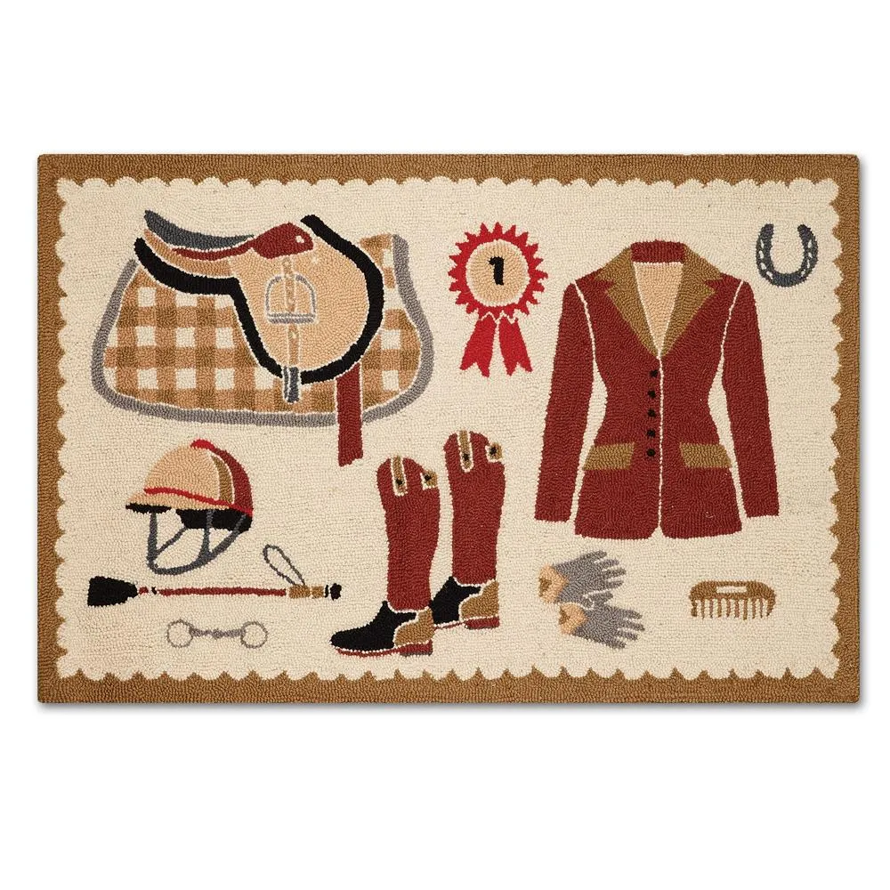 Riding Club Equestrian Wool Accent Rug