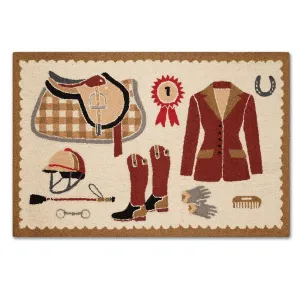 Riding Club Equestrian Wool Accent Rug