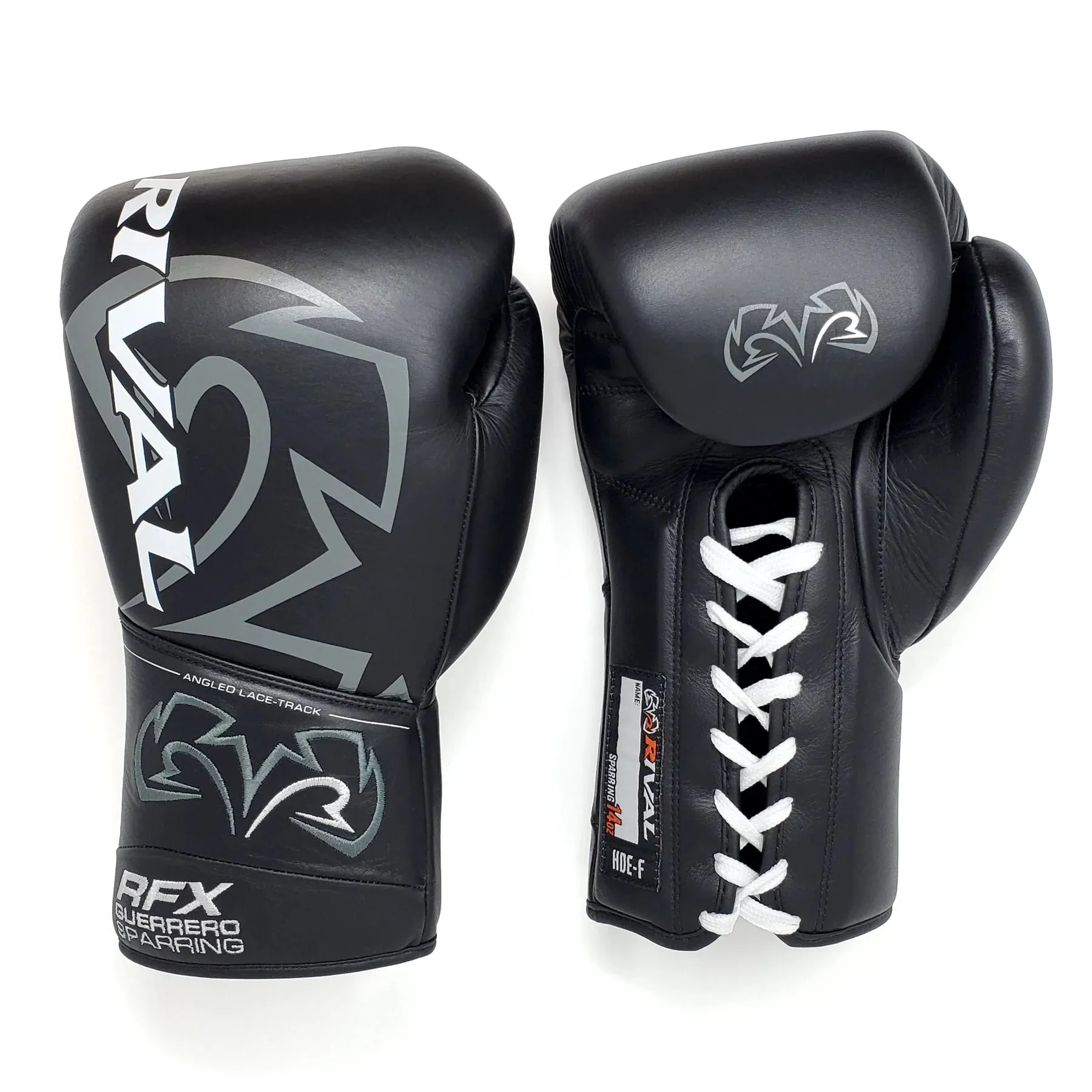 Rival Boxing RFX Guerrero Sparring Gloves Lace-Up Gloves Black