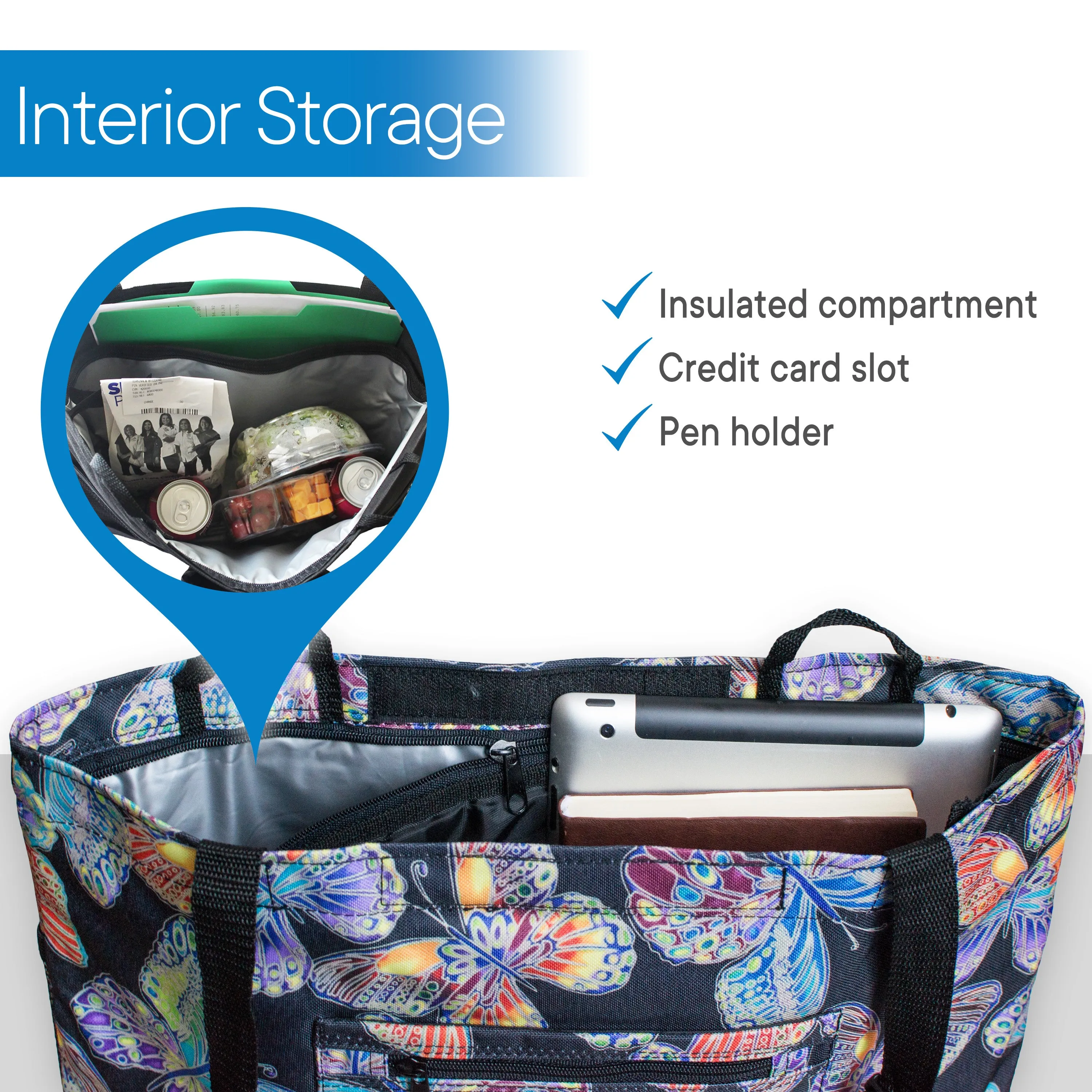 RMS - Vivid Butterfly Walker Bag with Soft Cooler