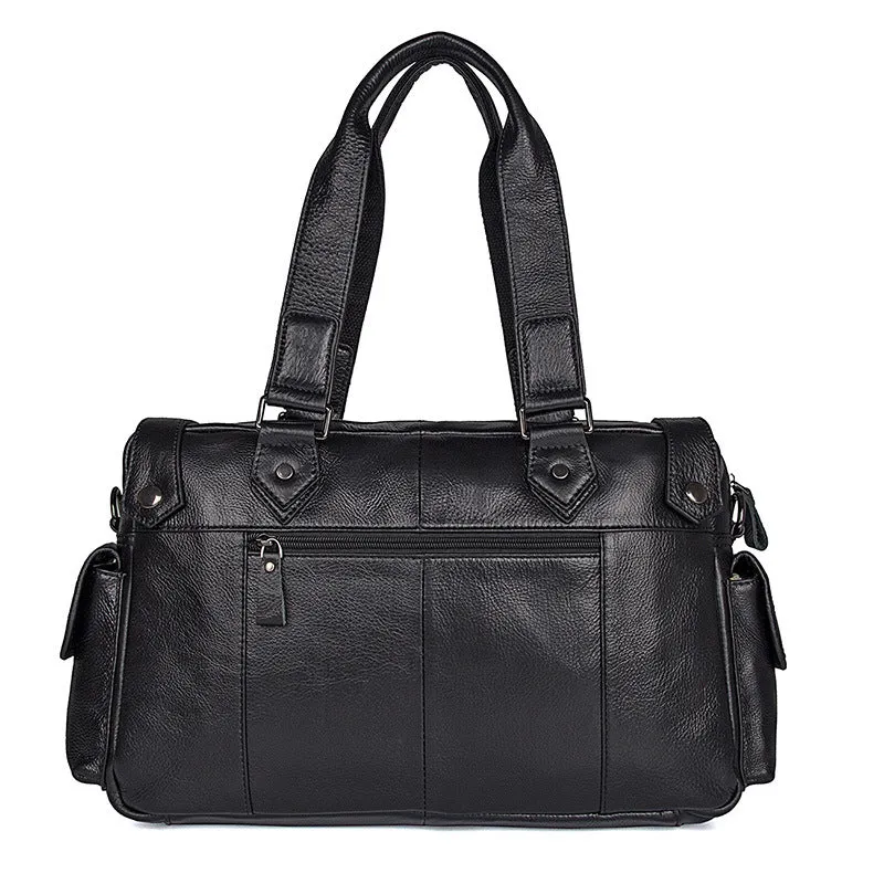 Rockcow Top Grain Leather Travel Bag Designer Messenger Bags Handbags 7384A