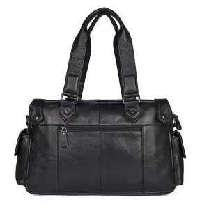 Rockcow Top Grain Leather Travel Bag Designer Messenger Bags Handbags 7384A