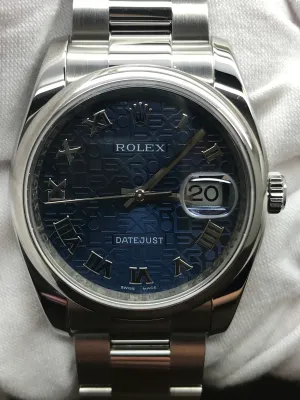 Rolex Datejust 36mm 116200 Blue Dial Automatic Watch
