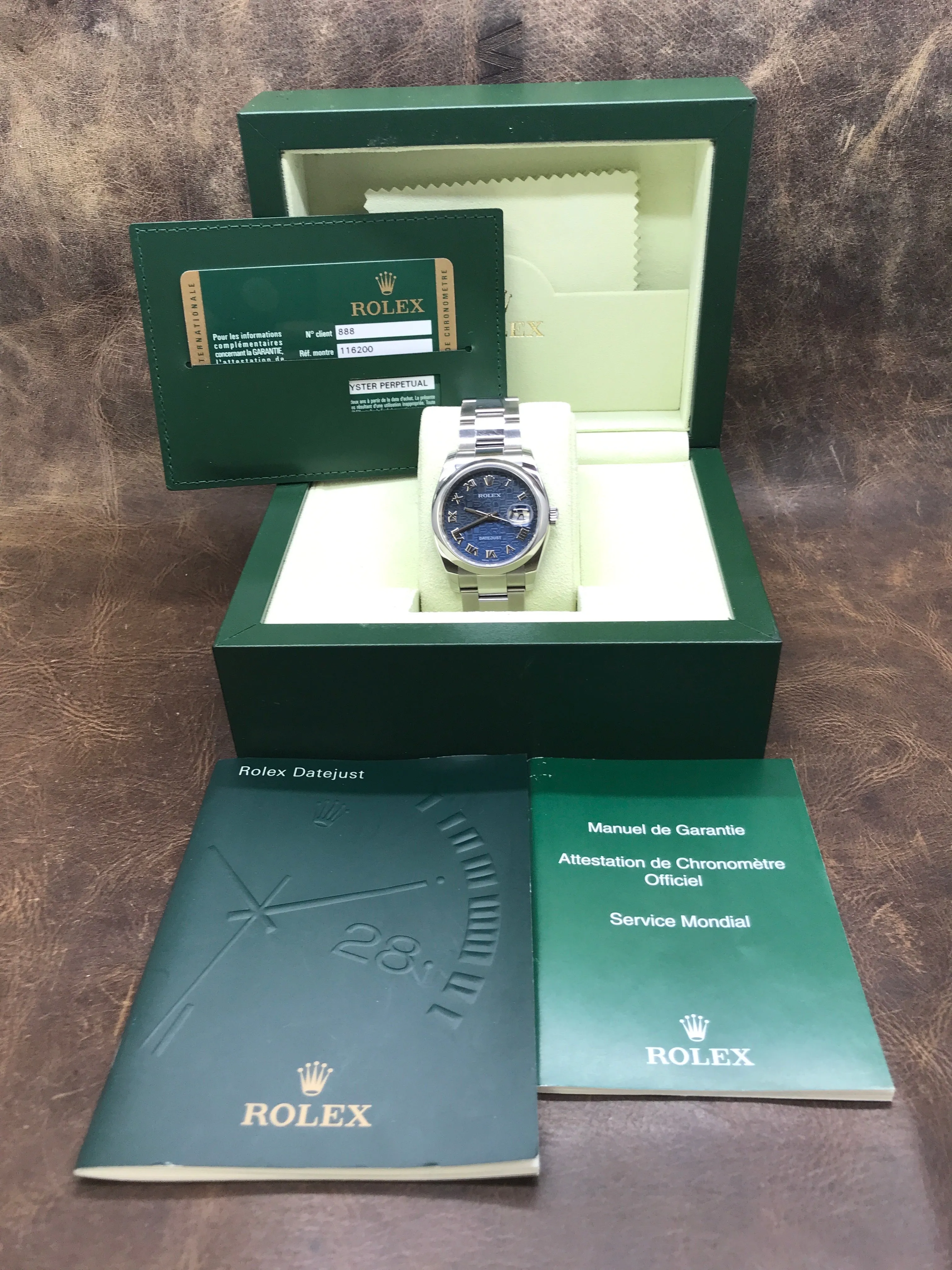 Rolex Datejust 36mm 116200 Blue Dial Automatic Watch