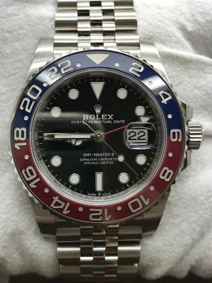 Rolex GMT Pepsi 126710BLRO Black Dial Automatic Men's Watch