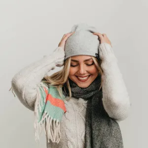 Rolled Edge Cashmere Beanie