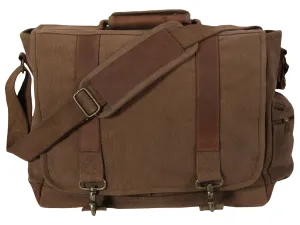 Rothco Vintage Canvas Pathfinder Laptop Bag With Leather Accents