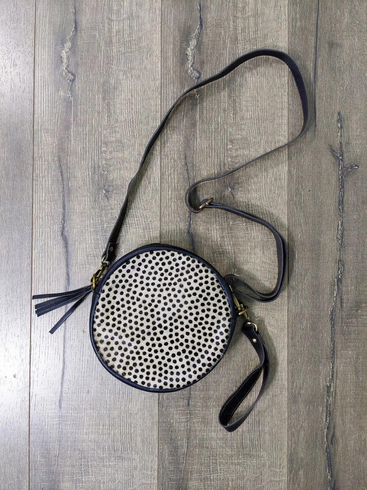 Round Leather Bag Fur