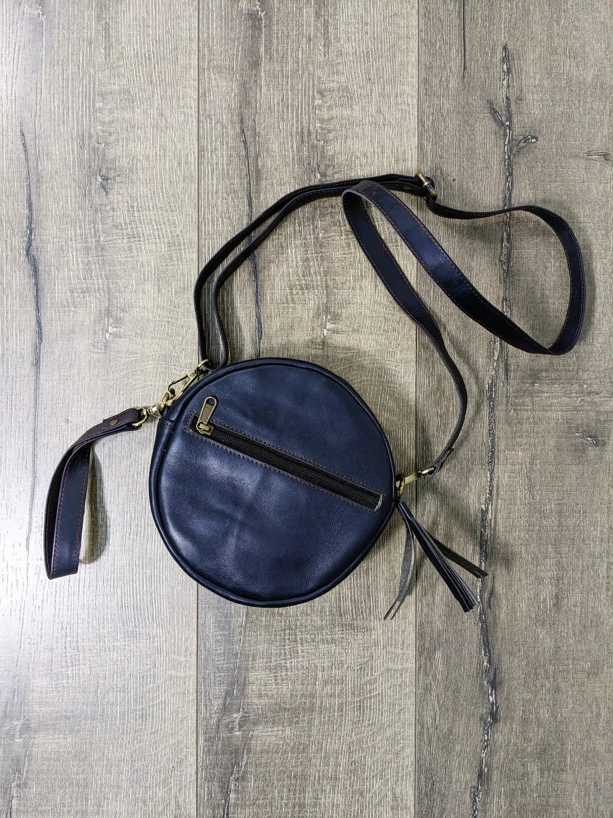 Round Leather Bag Fur