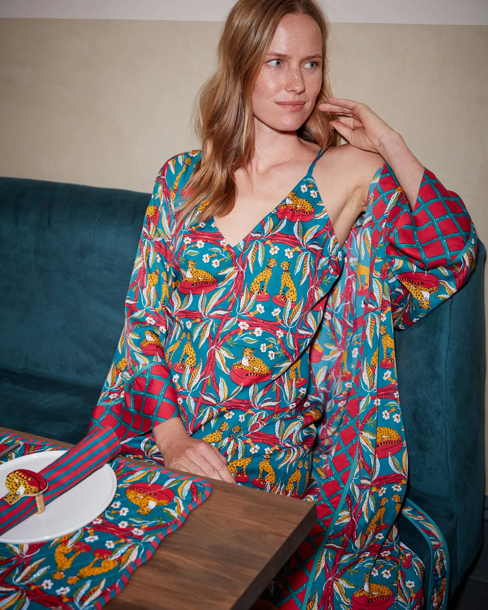 Royal Cheetah - Satin Chic To Sleep Nightie - Ruby Jade