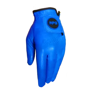 RPG 100% CABRETTA LEATHER COLOR GOLF GLOVE (WOMENS-LEFT HAND-BLUE)