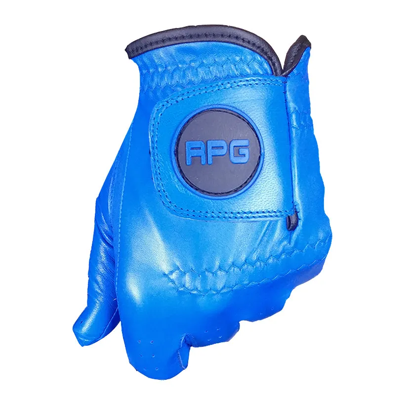 RPG 100% CABRETTA LEATHER COLOR GOLF GLOVE (WOMENS-LEFT HAND-BLUE)