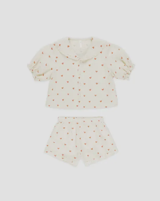 Rylee & Cru - Delilah Pajama Set - Hearts