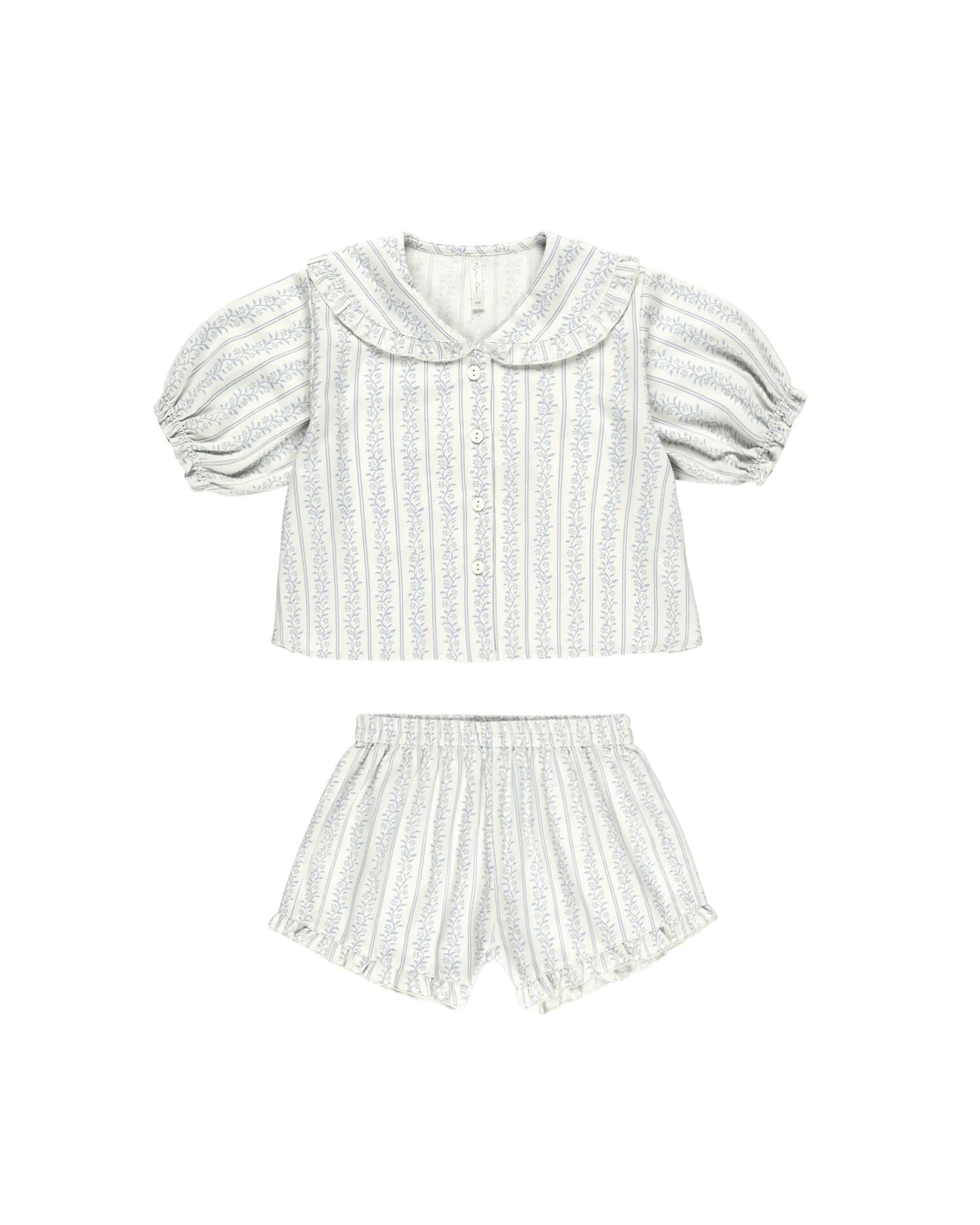 RYLEE   CRU Delilah Pajama Set || Blue Vines