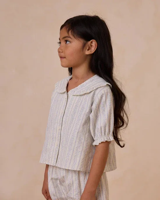 RYLEE   CRU Delilah Pajama Set || Blue Vines
