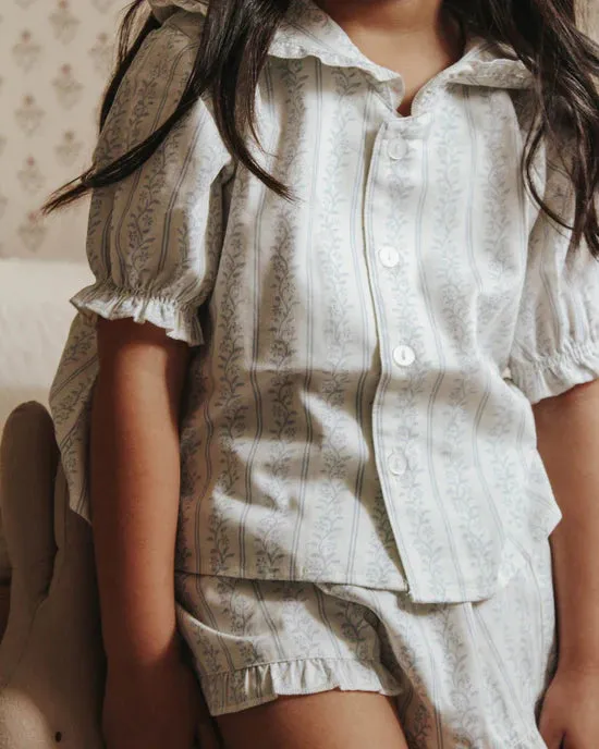 RYLEE   CRU Delilah Pajama Set || Blue Vines