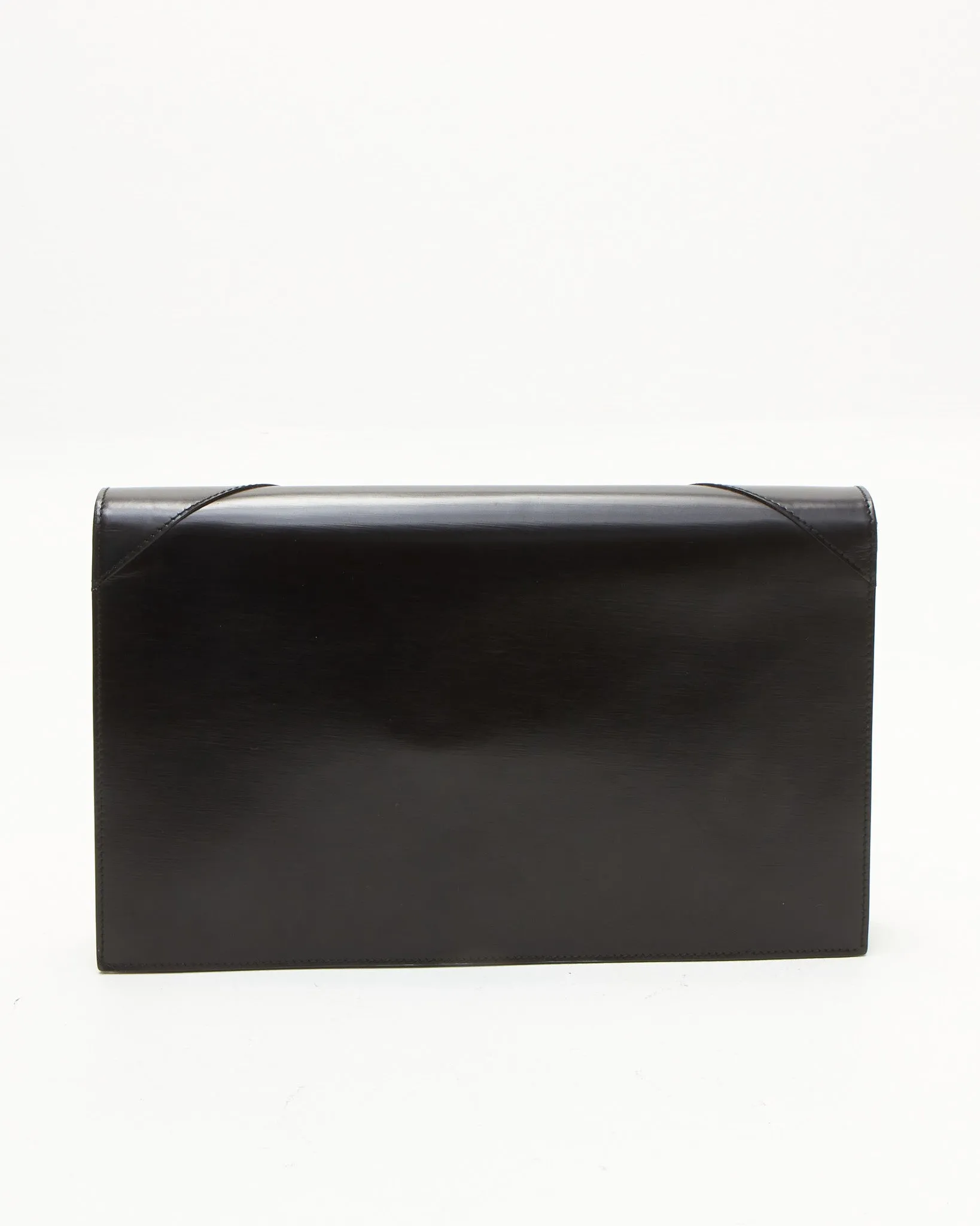 Saint Laurent Vintage Black Leather Y Shoulder Bag