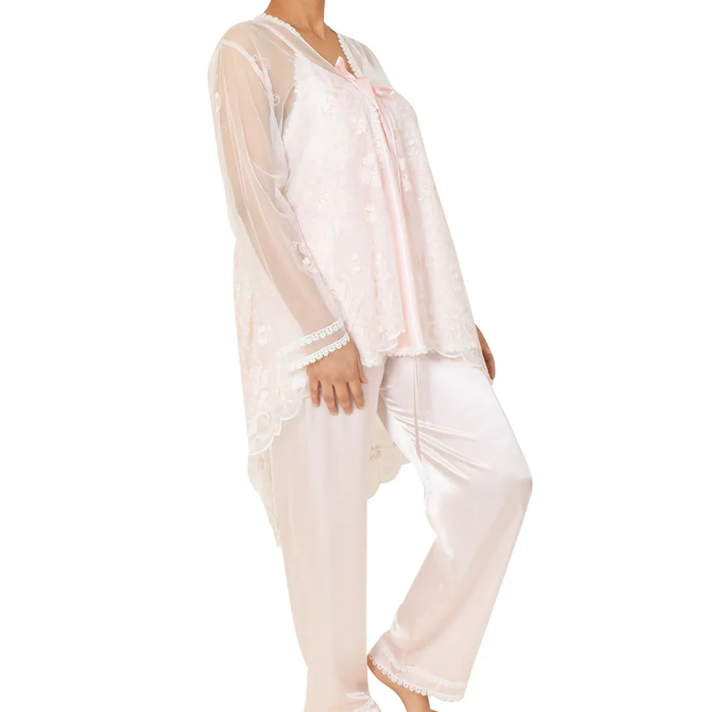 Sally Poppy Pajama Satin Pink Size Xl Pink