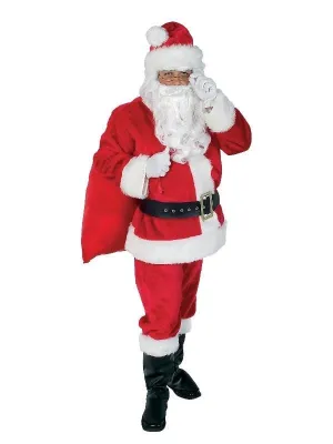 Santa Suit Regal Deluxe Plush Adult Costume