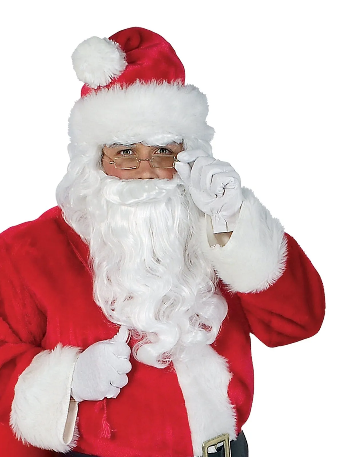 Santa Suit Regal Deluxe Plush Adult Costume