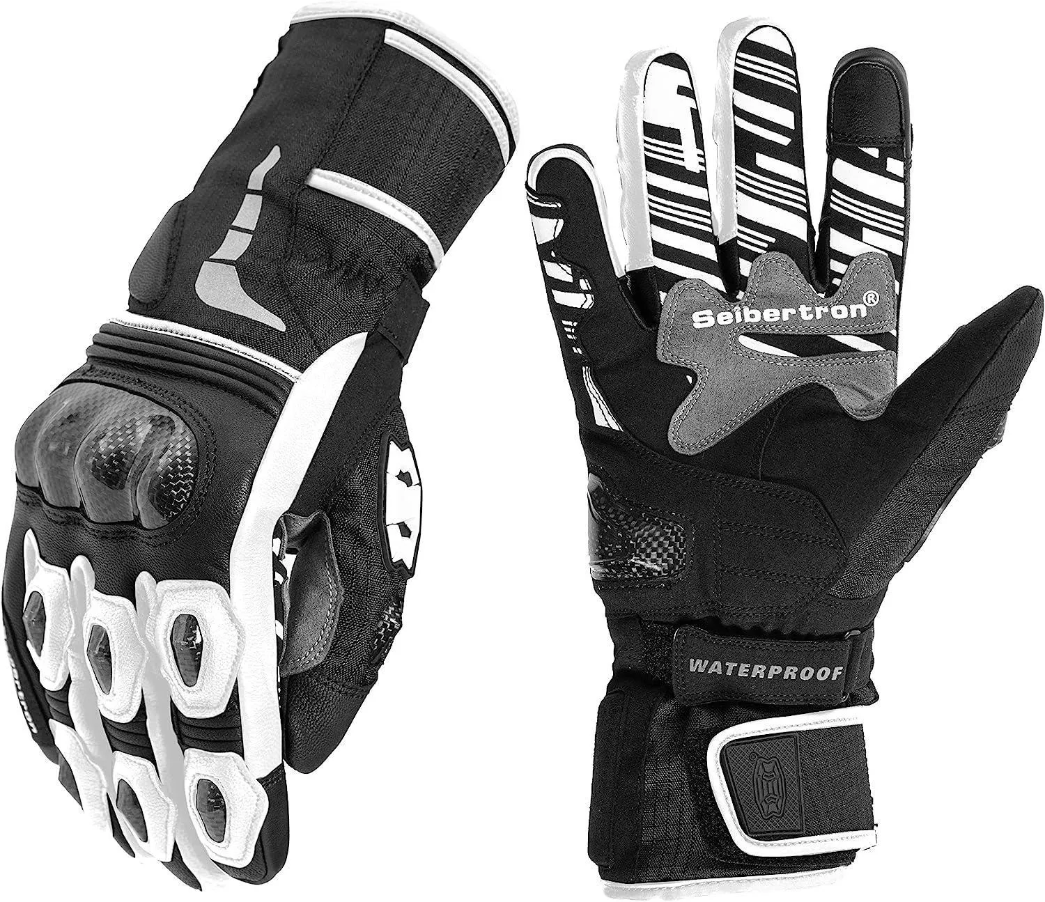 Seibertron™ SPW2 Carbon fiber Waterproof Touchscreen Leather Gloves