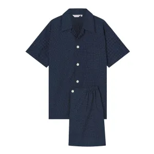 Short Cotton Pyjama Set, Navy