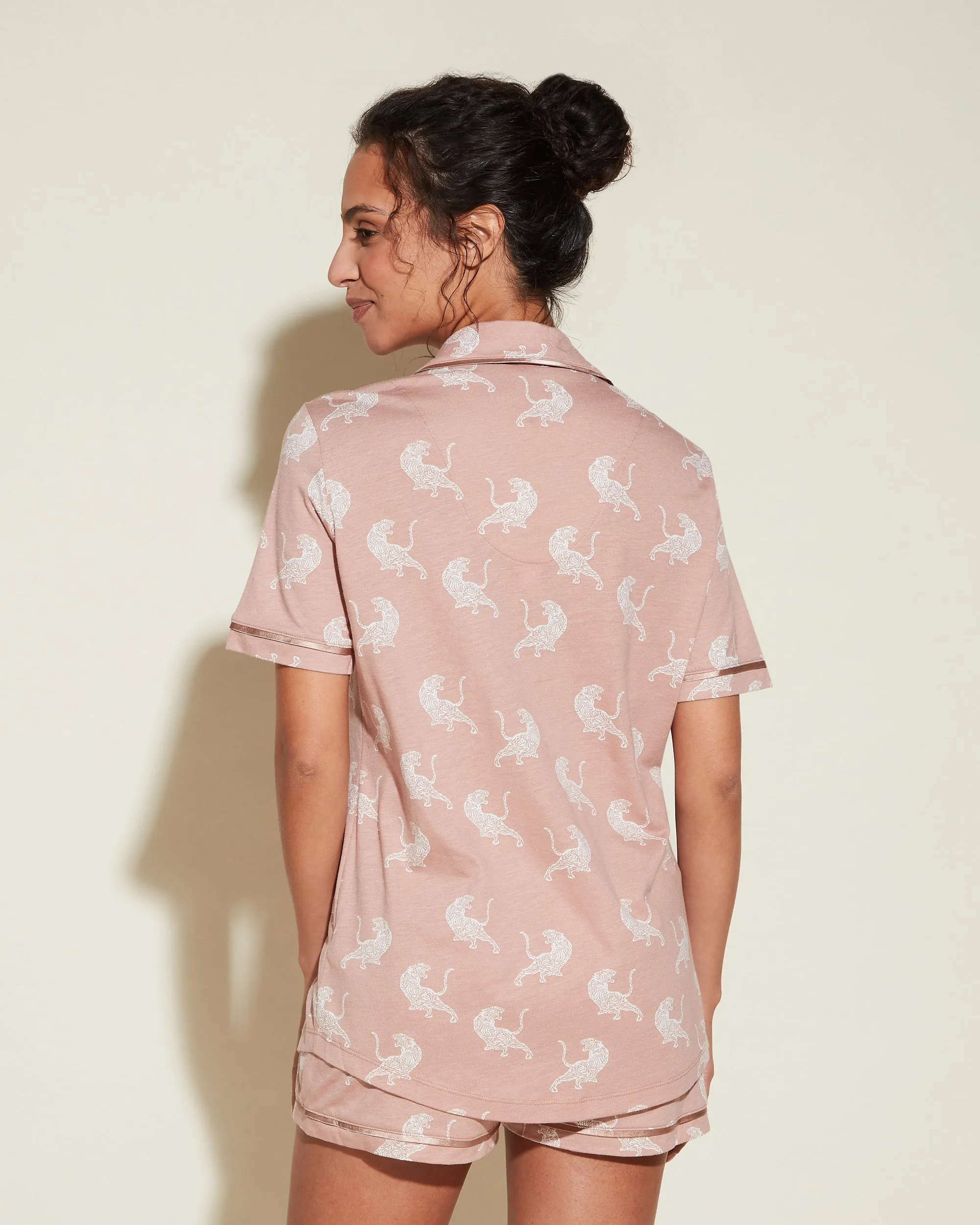 Short Sleeve Top & Boxer Pajama Set