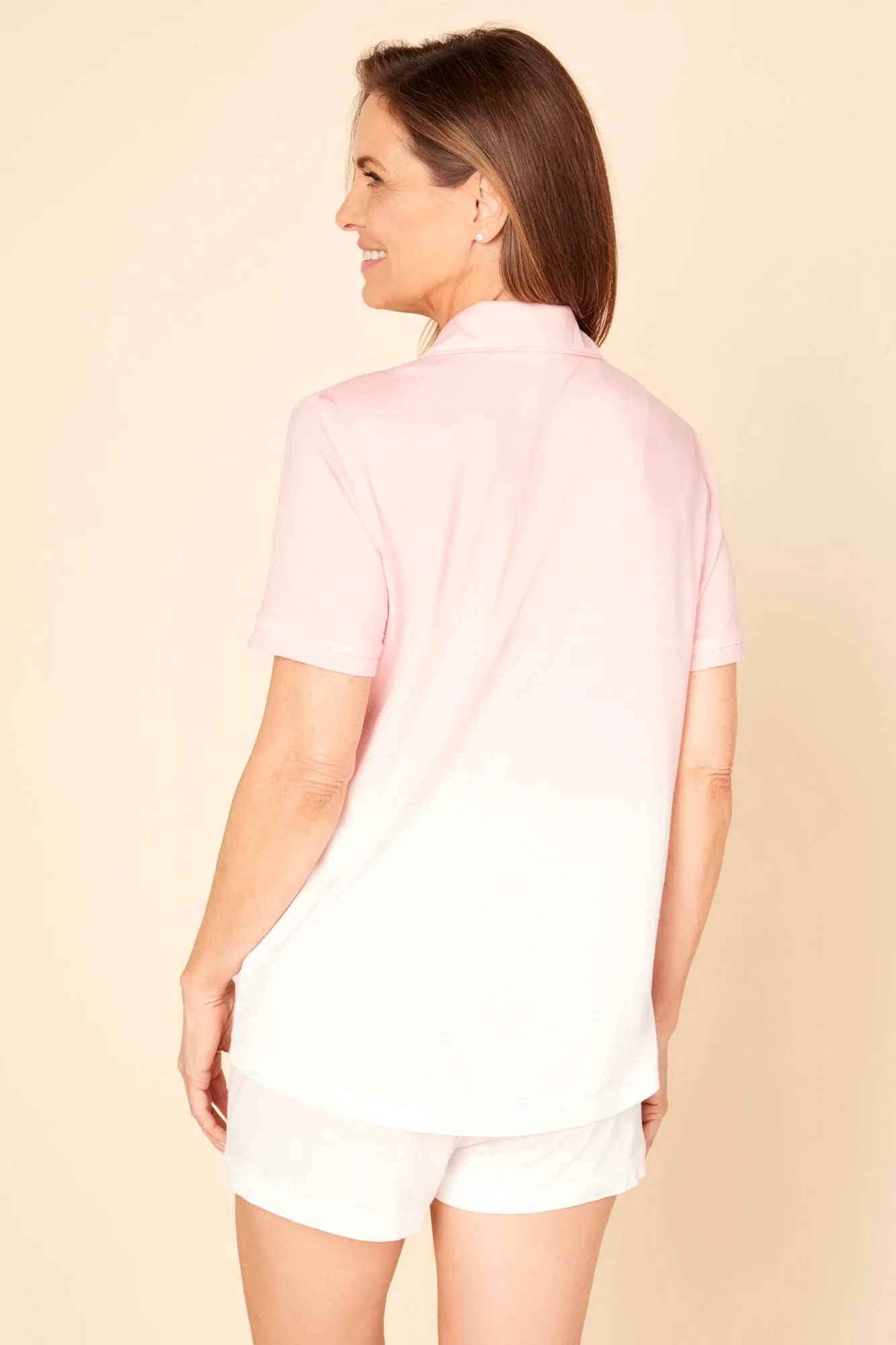 Short Sleeve Top & Boxer Pajama Set