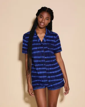 Short Sleeve Top & Boxer Pajama Set