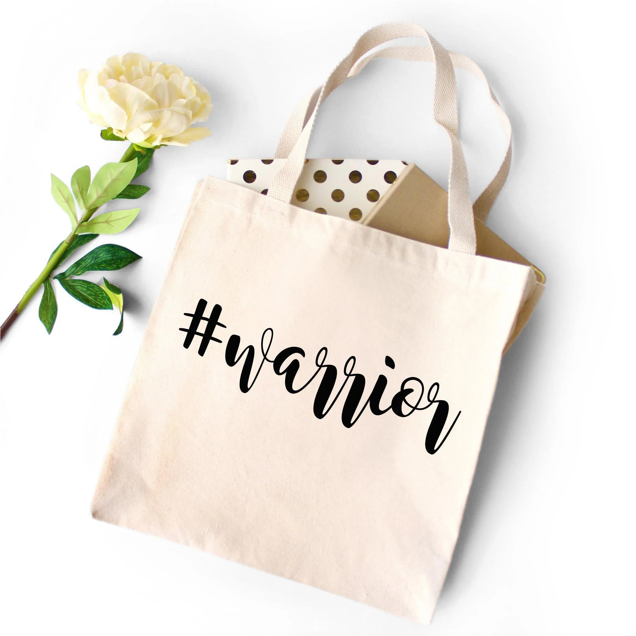 Small Heavyweight Canvas Tote Bag Warrior
