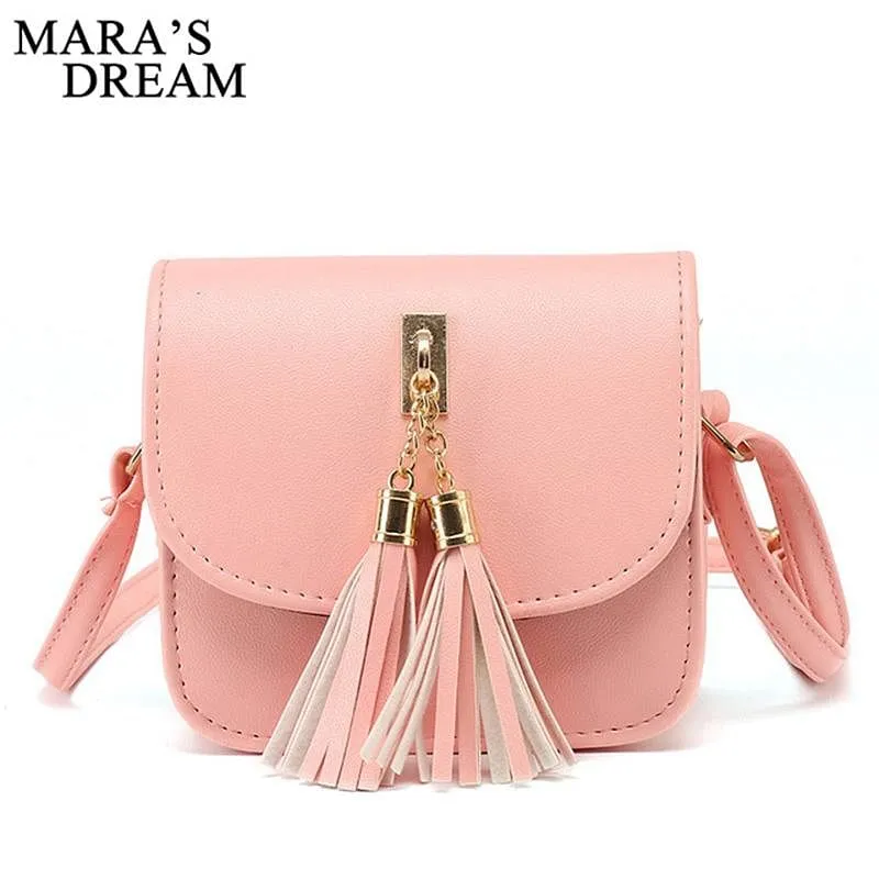 Small Leather Bag with Chains for Women