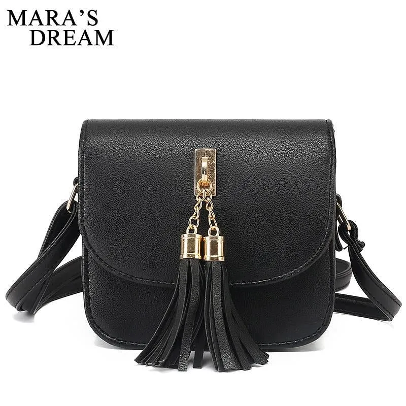 Small Leather Bag with Chains for Women