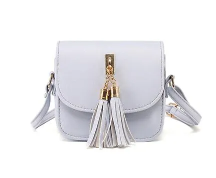 Small Leather Bag with Chains for Women