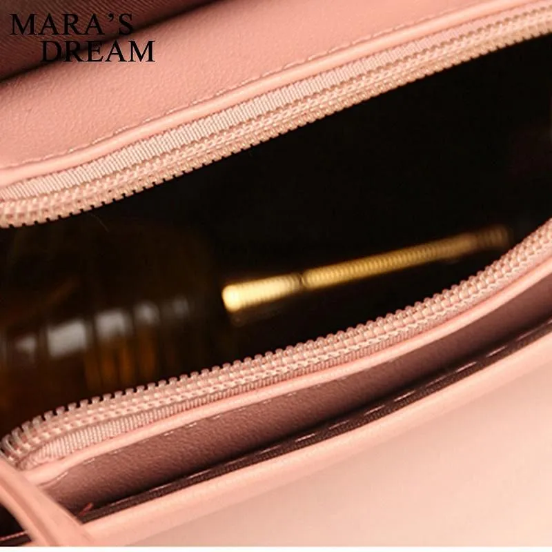 Small Leather Bag with Chains for Women